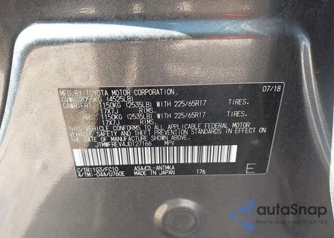 2018 Toyota Rav4 Xle z USA, uszkodzony, nr VIN JTMWFREV4JD127166